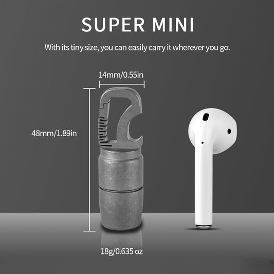 Lampe de poche EDC PoleShine - 60 lumens | Titane | Étanche | Ouvre-bouteille | Multi-outil | EDC pratique | DL104