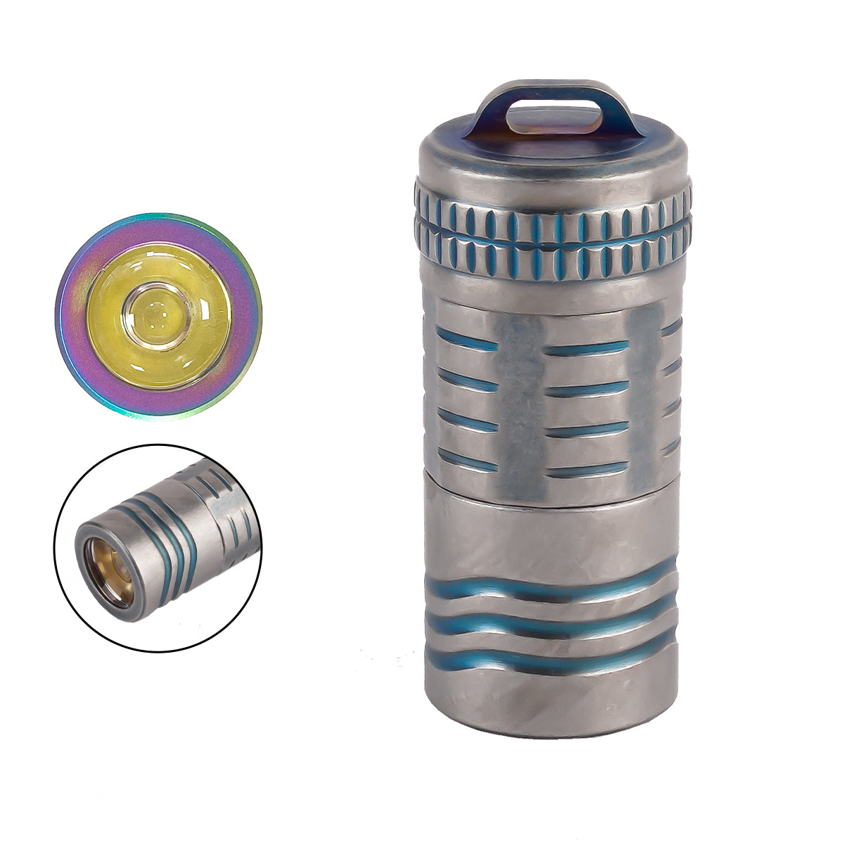 PoleShine EDC Flashlight - 180 Lumens|3-Mode|Rechargeable|Titanium alloy |Ultra-Light | IPX6 Waterproof | YZ102