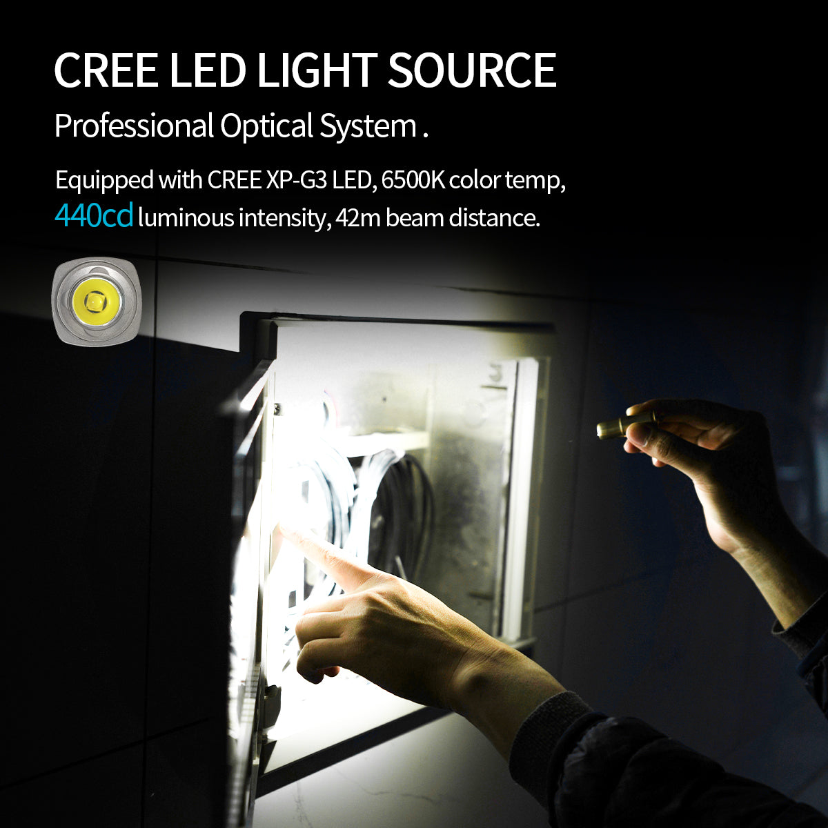 PoleShine Keychain Flashlight - 165 Lumens|4 Modes|Tactical Strobe|Titanium alloy |Rechargeable|IPX6 Waterproof |MN105