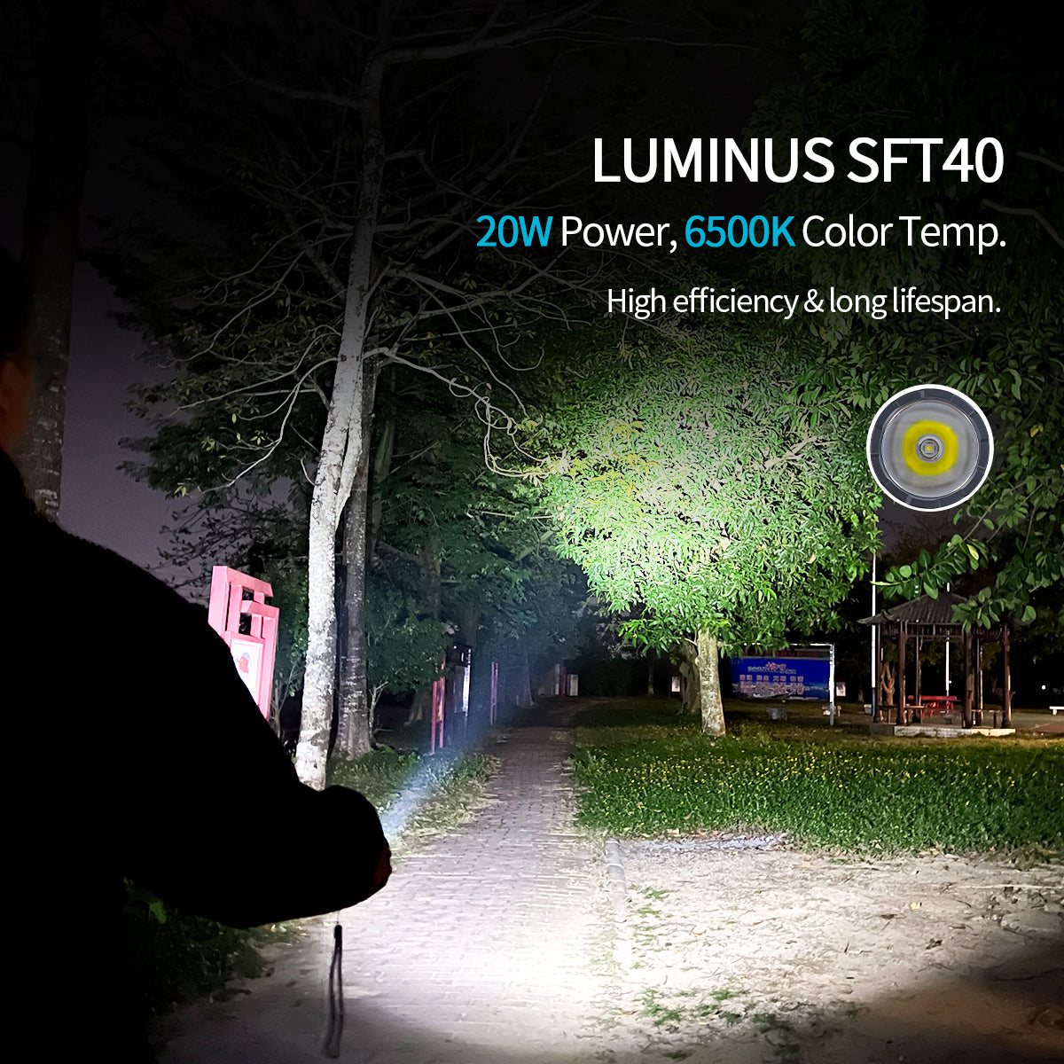 Linterna Táctica PoleShine - 2100 Lúmenes | 600m de Alcance | 4 Modos | Strobe | Recargable | Batería 4800 mAh | Impermeable | C8S-M