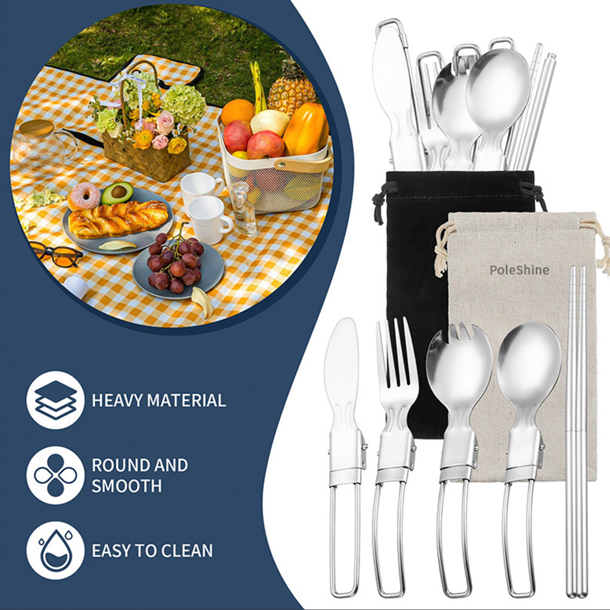 Poleshine al aire libre para acampar de camping set