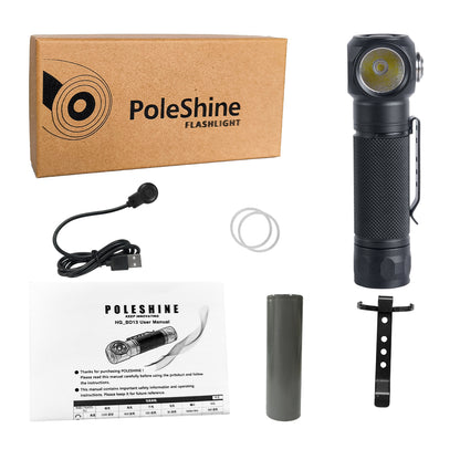 Linterna de Buceo PoleShine - 1200 Lúmenes|6 Modos|IPX8 Impermeable|Recargable|para Aventuras Subacuáticas|BD13