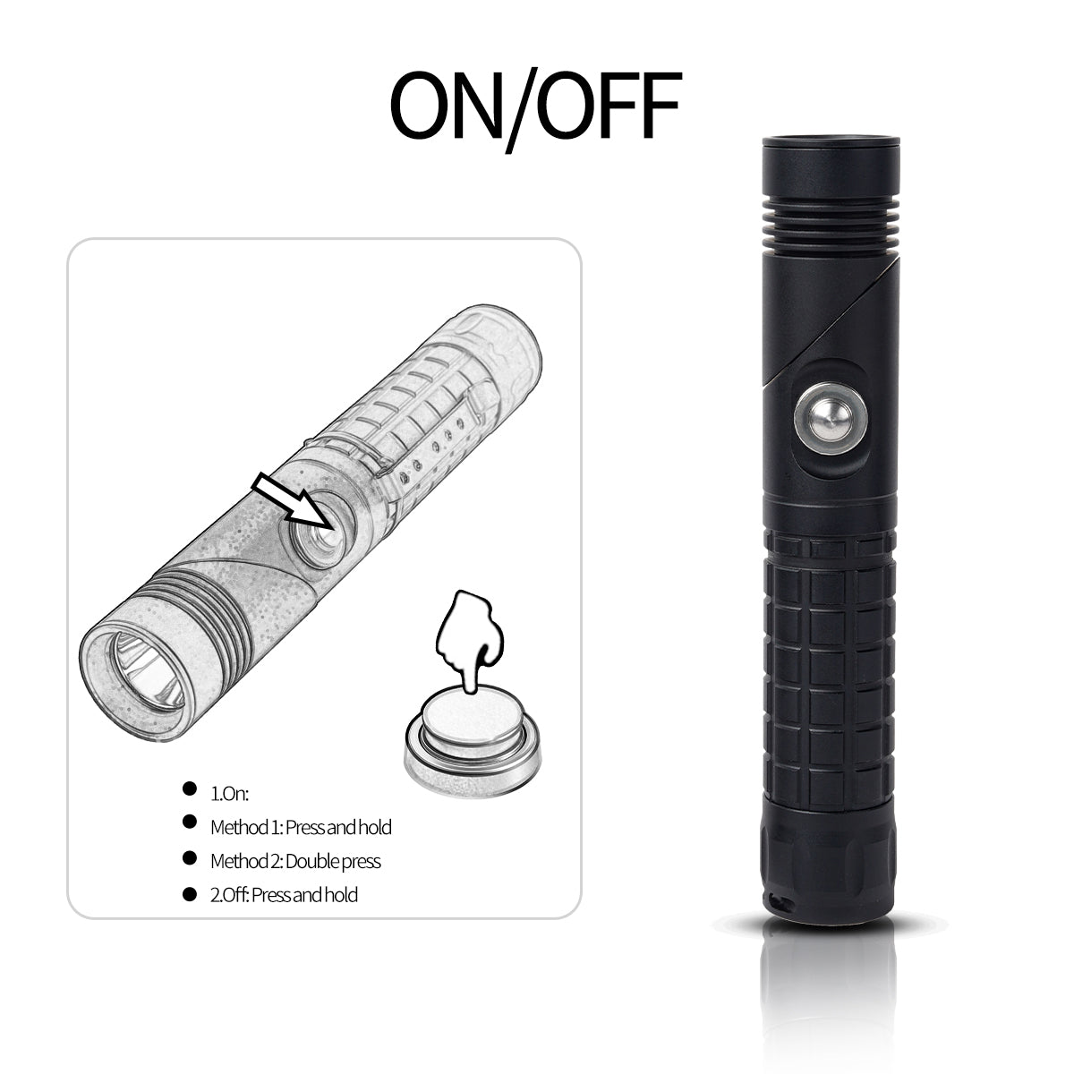 ‎PoleShine  Diving Flashlight - 1200 Lumens | 6 Modes | IPX8 Waterproof | Rechargeable | Adjustable Angle | 4800mAh Battery |TX1