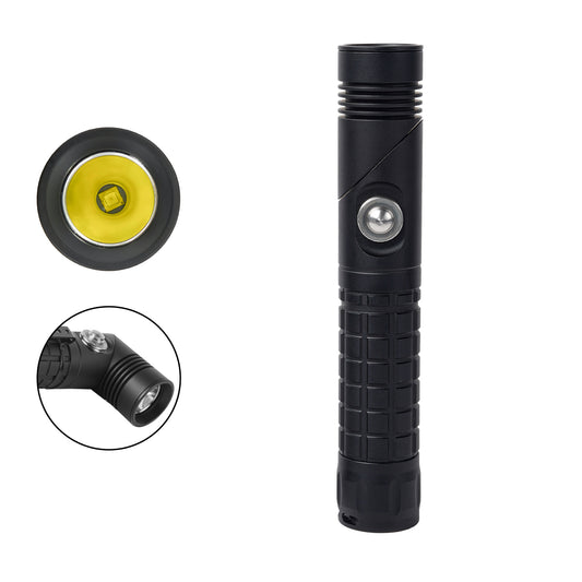 Lampe de plongée PoleShine - 1200 lumens | 6 modes | Étanchéité IPX8 | Rechargeable | Angle réglable | Batterie 4800mAh | TX1