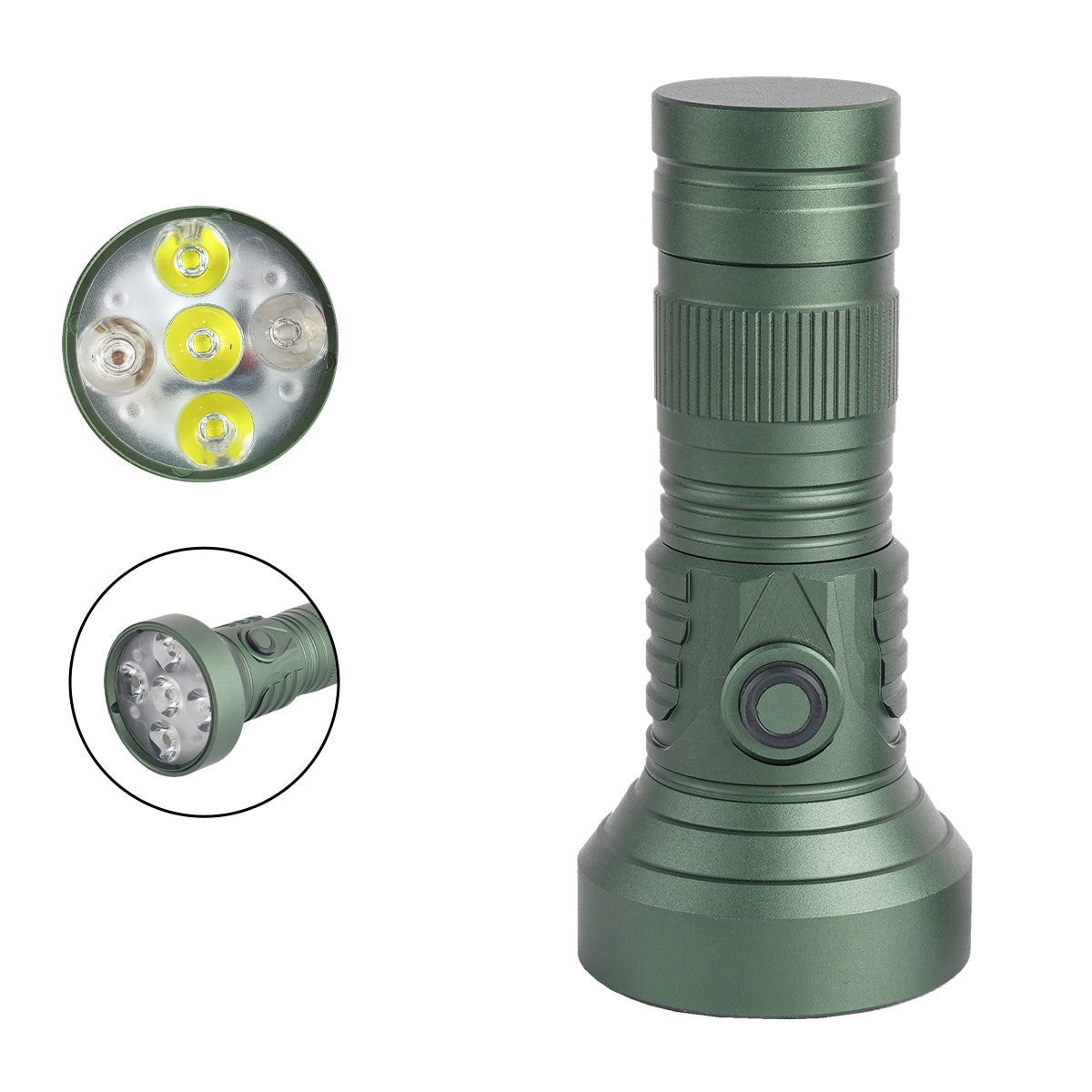 Lampe de poche PoleShine 2000 lumens | 5 modes | Lumière rouge | Stroboscope tactique | EDC pratique | DT901