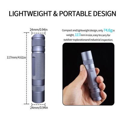 Poleshine UV Linterna - 365 nm | Alta definición pura ultravioleta | Luz negra | Recargable | H1307