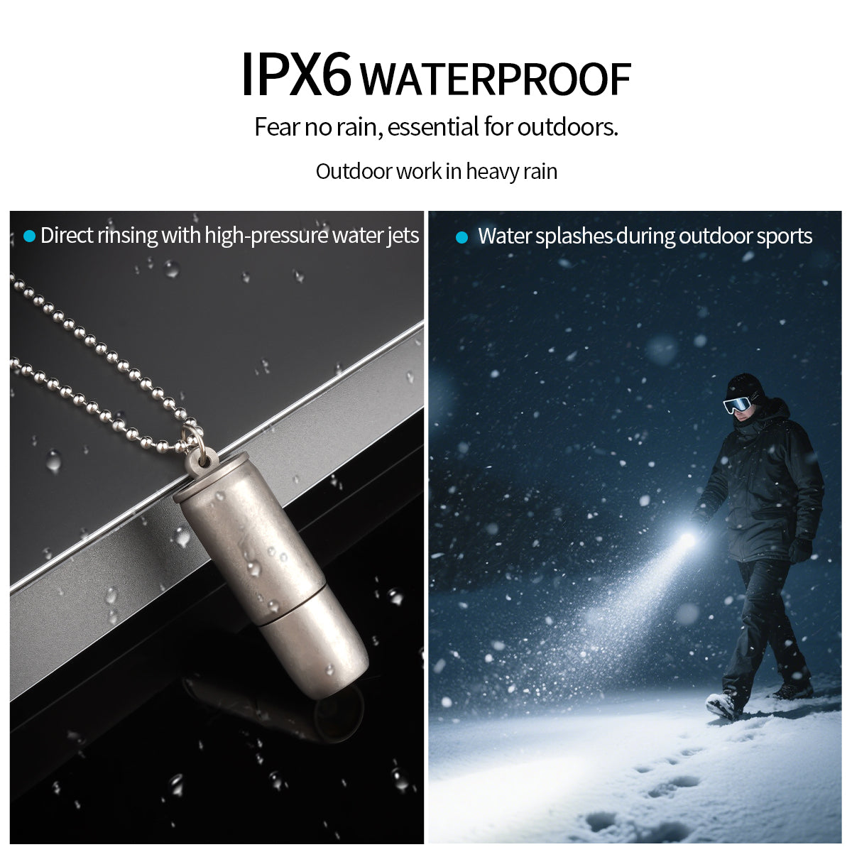 ‎PoleShine Keychain Flashlight - 130 Lumens|3 Modes| Rechargeable|Titanium alloy |Waterproof|Elegant EDC Essential|ZD101