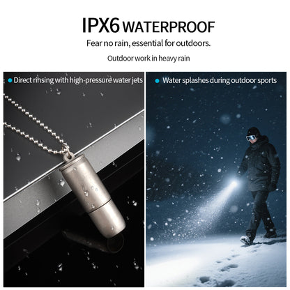‎PoleShine Keychain Flashlight - 130 Lumens|3 Modes| Rechargeable|Titanium alloy |Waterproof|Elegant EDC Essential|ZD101
